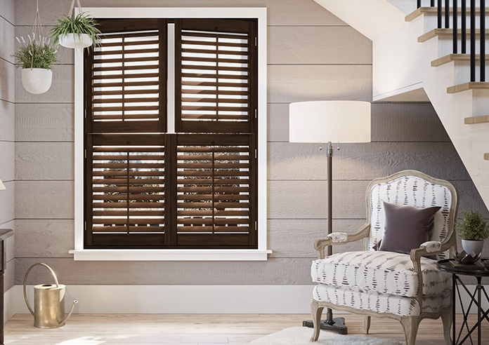 Kensington, Antique Walnut - Tier on Tier Plantation Shutter - Image 3